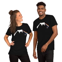 "Dark side of the mooooo-n" Unisex t-shirt