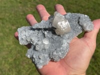 Image 12 of UV Calcite On Druzy Quartz Crystal Specimen #2205