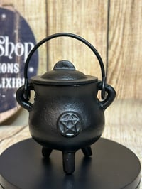 Image 1 of Small Cast Iron Cauldron, Two different Designs to Choose From 