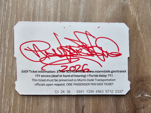 Image of Original Drawn on MDC Transit Pass...