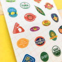 Image 4 of Fruit Label Clear Sticker Sheet