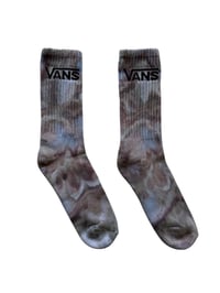 Image 3 of L/XL Adult VANS Hand-Dyed Crew Socks in Stone Watercolor Ice Dye