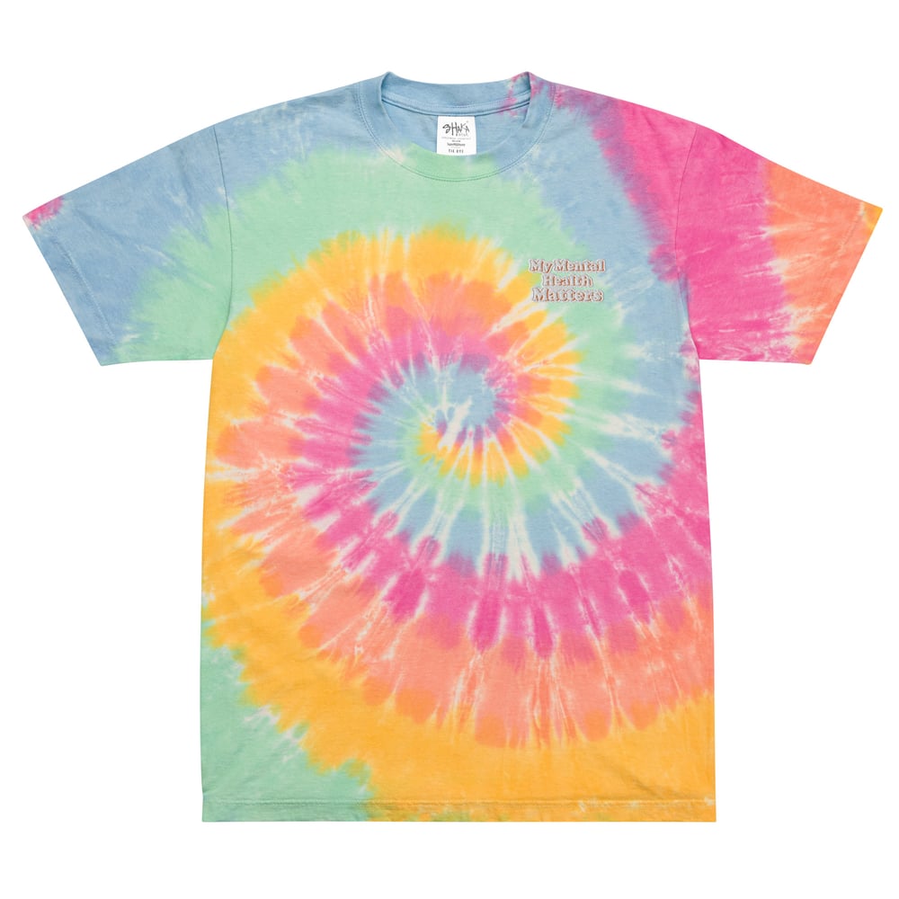 Image of My Mental Health Matters Oversized tie-dye t-shirt