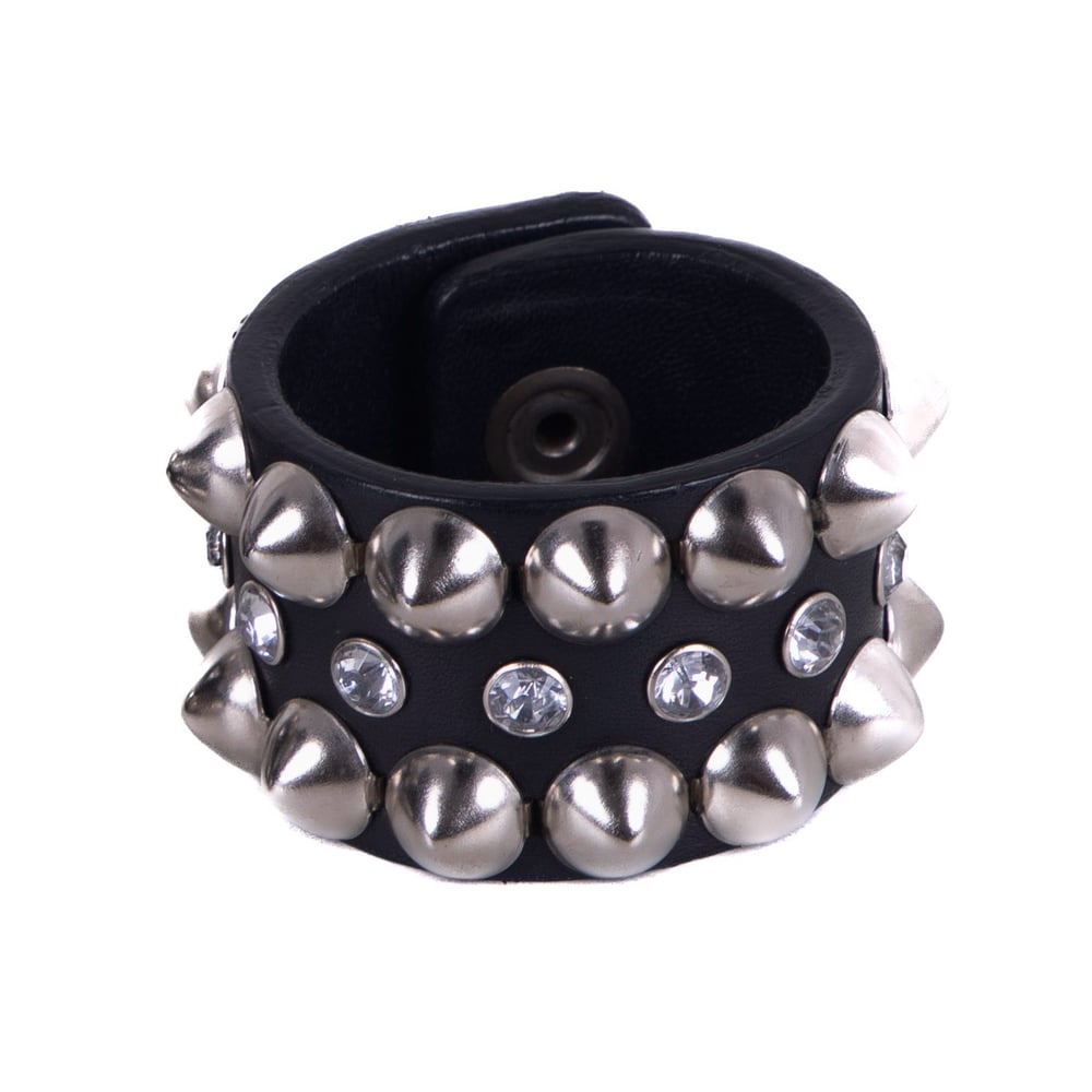 Image of SPIKED RHINESTONE CUFF