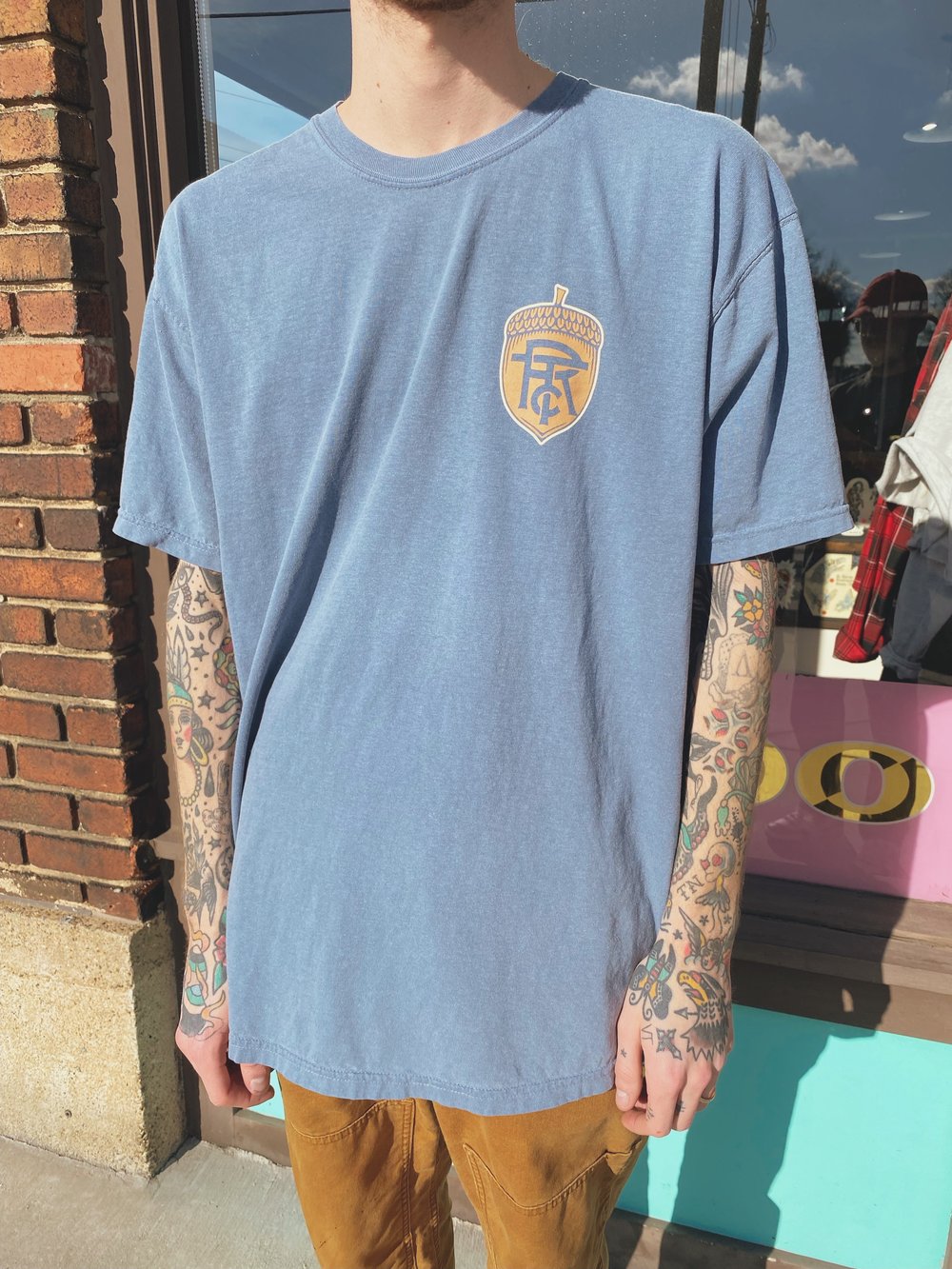 Riverside Eagle Tee Denim Blue