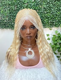 Image 3 of  half up half down braided wig