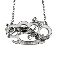 Image 3 of symphony knuckle necklace (white)