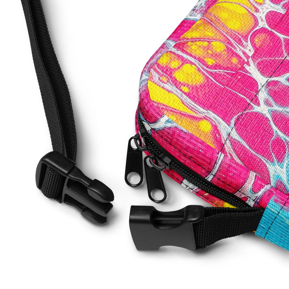 Image of Utility crossbody bag  YELLOW/PINK/BLUE SWIPE