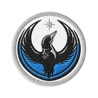 Embroidered patch - Rebel Loon - white edge