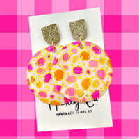 Image 1 of Pink + Orange Abstract Leopard