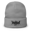 NIMDA - EMBROIDERED GREY LOGO BEANIE