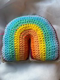 Image 3 of rainbow pillow