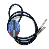 Image 2 of Lapis, Basalt, Turquoise & Argillite Bolo Tie