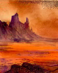Image 4 of Agrat bat Mahlat Original Watercolor Painting 
