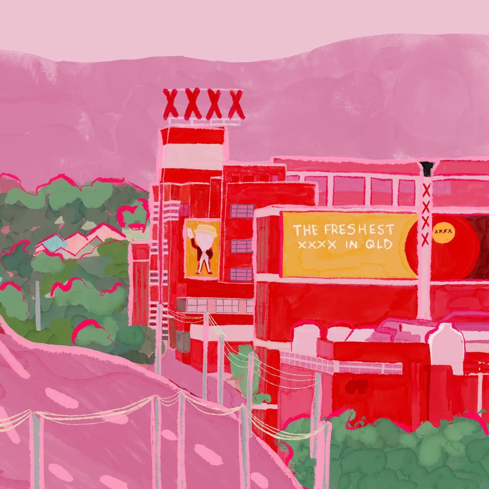 Image of Beer Town 21x21cm Square Print