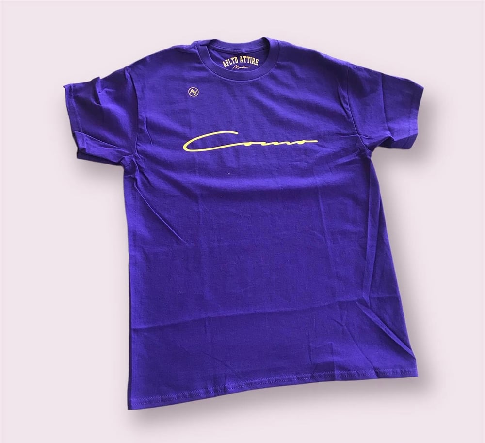 Purple & Yellow Columbia (CoMo) Signature Tee