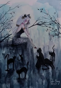 Image 2 of Caitlín-the cat witch- inktober 26