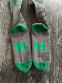 Image 2 of 603 green/grey socks with NH on the bottom