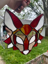 Image 1 of Wolf Head Glass Hanging (multiple)