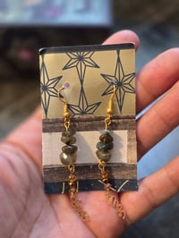Labradorite crystal chip earrings