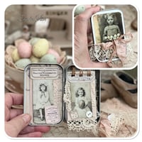 Image 1 of A Petite snippet sample french lace book in a tiny tin.