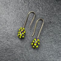 Image 2 of Dark Plum Bumpy Earrings