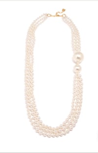 Image 2 of Long Necklace with Oversized Pearls