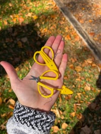 Image 1 of yellow scissor earrings