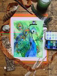 Image 2 of "Peacock" Original 