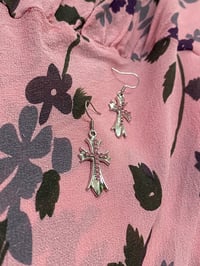 Image 1 of Pink diamanté crosses 