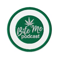 Green Bite Me logo Embroidered patches