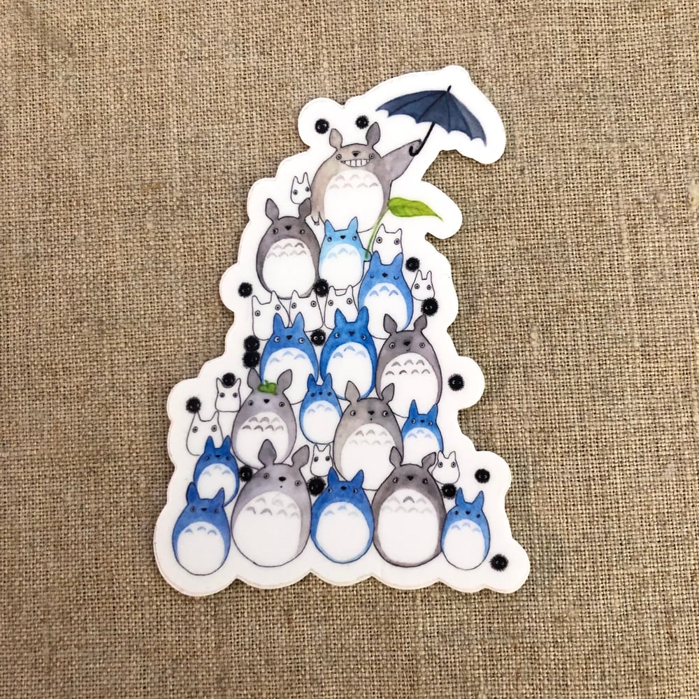 Image of totoro pile sticker 