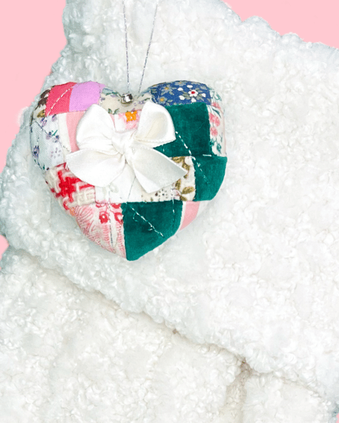 Image of My Heart To Yours Ornament Quilted Bow