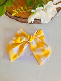 lemon checked bow 