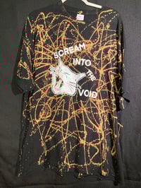 Image 1 of 2XL Bleach Dye Scream Into The Void Tie Dye 