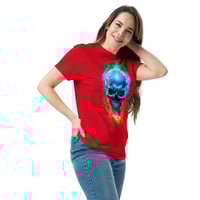 Image 10 of Blueflame skull Unisex classic tee