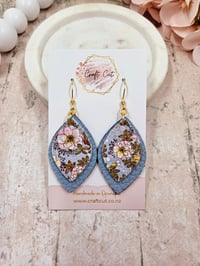 Image 1 of Duck-Egg Blue Layered Earrings