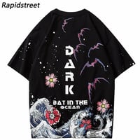 Image 3 of Dark bat in the ocean t-shirt back print 