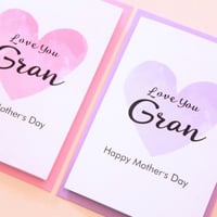 Image 1 of Gran Card. Mother's Day Card. Gran Birthday Card.