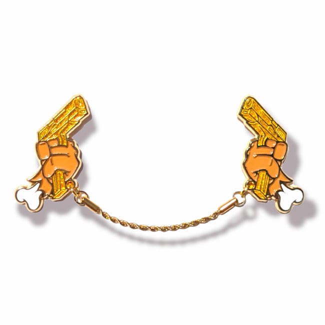 Fitted Fire x Crown Kingz ‘007 Collection’ Pin - The Dueling Golden Gun