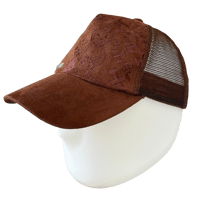 Image 3 of PPFM Punkuma Embroidered Suede Trucker Hat