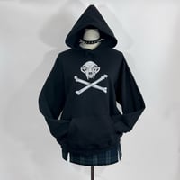 Image 1 of 1 of 1 Cat Skull & Crossbones Hoodie