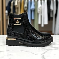Image 1 of REMONTE D8684-03 BLACK PATENT CROCCO