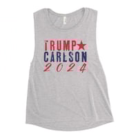 Image 2 of Trump Carlson 2024 - Light Colors Ladies’ Muscle Tank