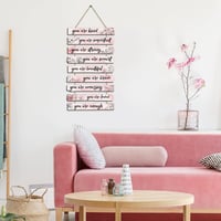 Image 4 of 1Set Inspirational Floral Wall Decor You Are Amazing Beautiful Love Quotes Wooden Art Wall Sign Posi