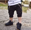 Image 4 of Black zipper shorts 
