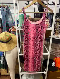 Image 1 of fashion nova pink snakeskin dress 