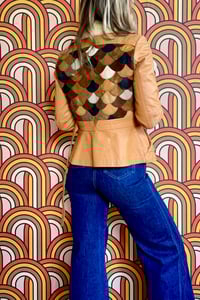 Image 7 of Vintage Leather Patchwork Jacket Xs/S