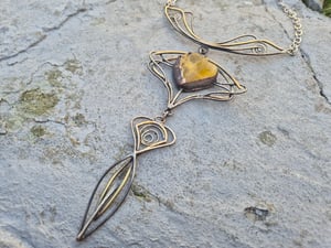 Yellow opal necklace 