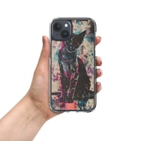 Image 13 of Colorful Watercolor Paint Splatters Black Cat Clear Case for iPhone®